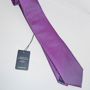 Charles Tyrwhitt Chesterton Magenta Polka Dot Tie